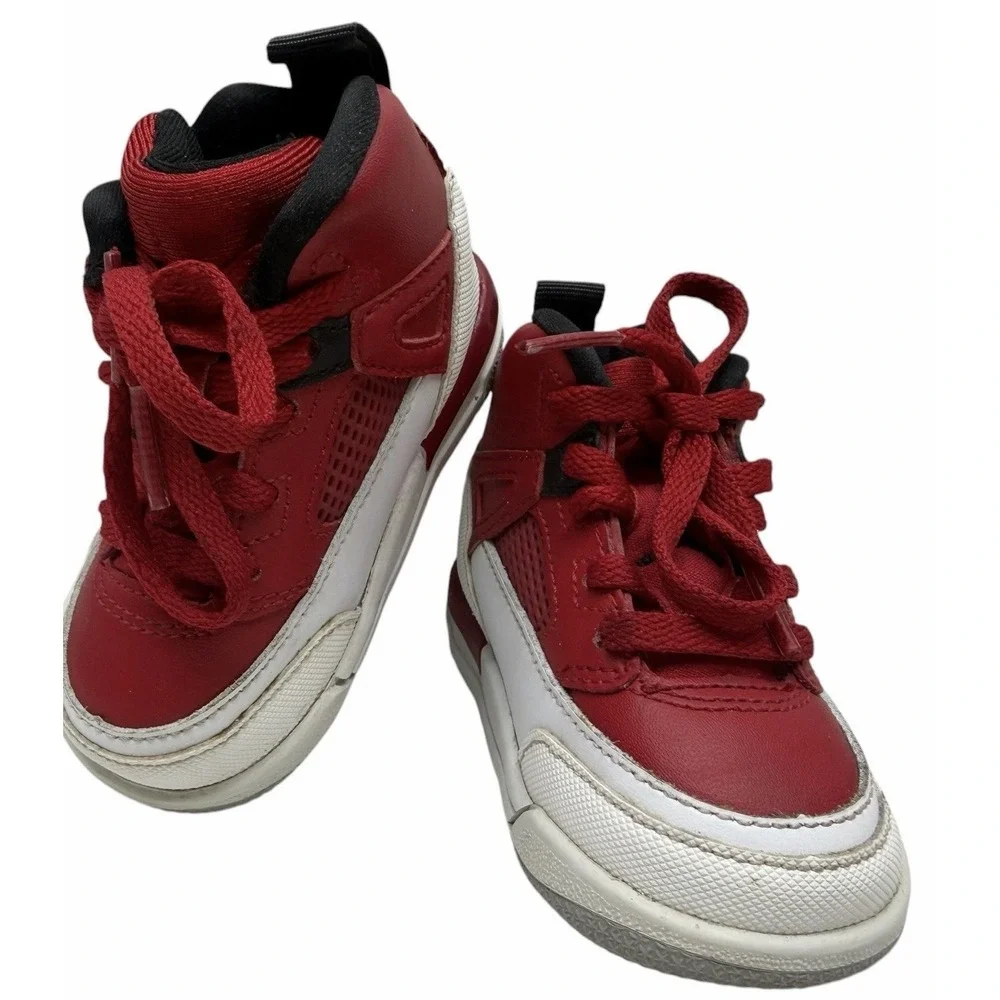 Nike Jordan Toddler Red White High Top Sneakers Shoes Kids Size 4C Used